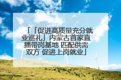 「促进高质量充分就业巡礼」内蒙古首家直播带岗基地 匹配供需双方 促进上岗就业