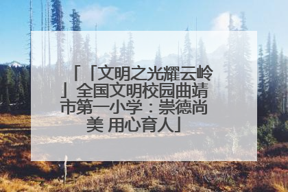 「文明之光耀云岭」全国文明校园曲靖市第一小学：崇德尚美 用心育人