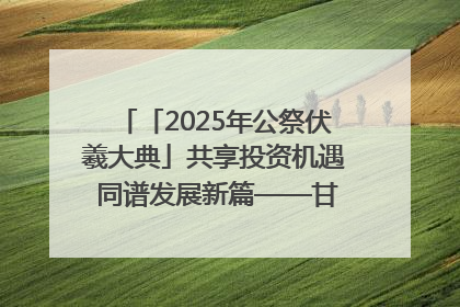 「2025年公祭伏羲大典」共享投资机遇 同谱发展新篇——甘肃省文旅产业链招商引资推介会侧记