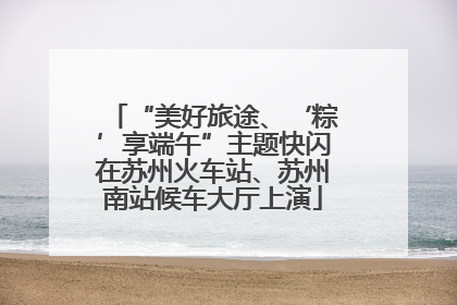 “美好旅途、‘粽’享端午”主题快闪在苏州火车站、苏州南站候车大厅上演