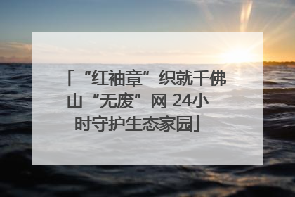 “红袖章”织就千佛山“无废”网 24小时守护生态家园