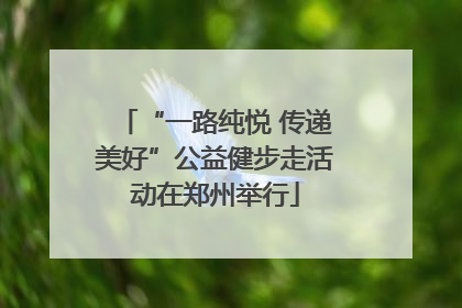 “一路纯悦 传递美好”公益健步走活动在郑州举行