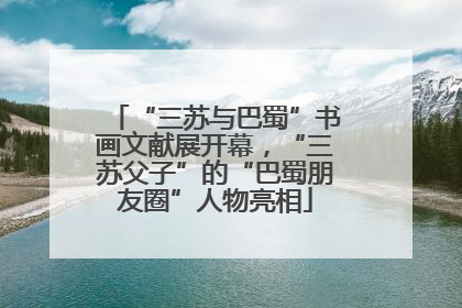 “三苏与巴蜀”书画文献展开幕，“三苏父子”的“巴蜀朋友圈”人物亮相