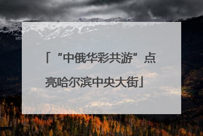 “中俄华彩共游”点亮哈尔滨中央大街