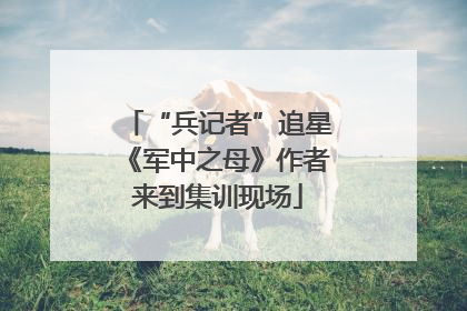 “兵记者”追星《军中之母》作者来到集训现场