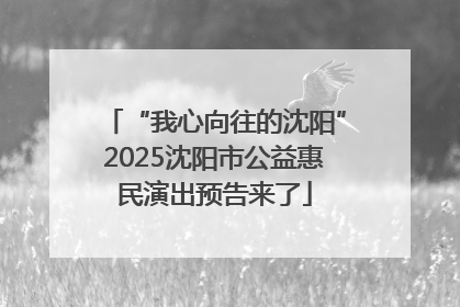 “我心向往的沈阳”2025沈阳市公益惠民演出预告来了