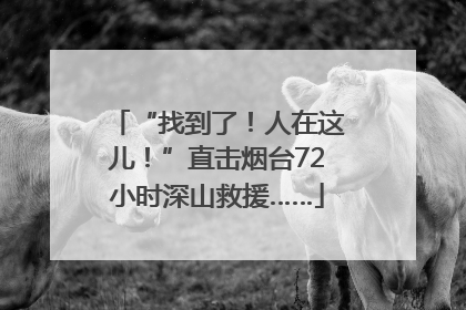 “找到了！人在这儿！”直击烟台72小时深山救援……