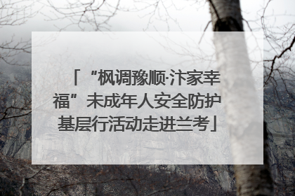 “枫调豫顺·汴家幸福”未成年人安全防护基层行活动走进兰考