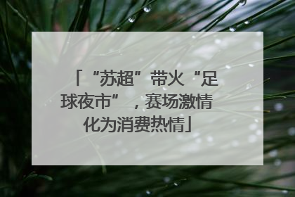 “苏超”带火“足球夜市”，赛场激情化为消费热情