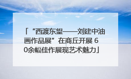 “西渡东望——刘建中油画作品展”在商丘开展 60余幅佳作展现艺术魅力