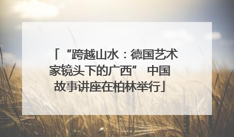 “跨越山水：德国艺术家镜头下的广西” 中国故事讲座在柏林举行