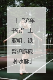 “铲车书记”王亚明：铁臂护航夏种水脉