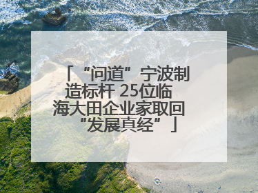 “问道”宁波制造标杆 25位临海大田企业家取回“发展真经”
