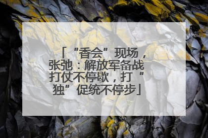 “香会”现场，张弛：解放军备战打仗不停歇，打“独”促统不停步