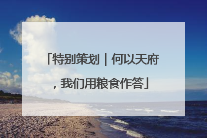 特别策划｜何以天府，我们用粮食作答
