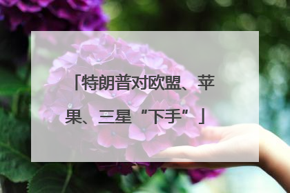 特朗普对欧盟、苹果、三星“下手”