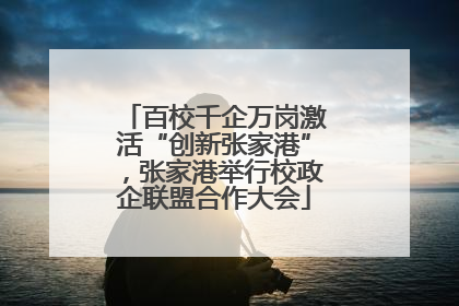 百校千企万岗激活“创新张家港”，张家港举行校政企联盟合作大会