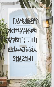 皮划艇静水世界杯两站收官：山西运动员获5银2铜