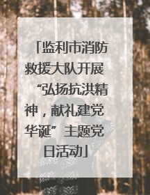 监利市消防救援大队开展“弘扬抗洪精神，献礼建党华诞”主题党日活动