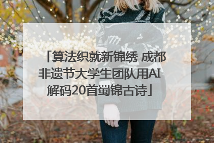 算法织就新锦绣 成都非遗节大学生团队用AI解码20首蜀锦古诗