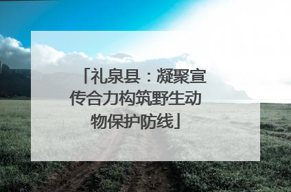 礼泉县：凝聚宣传合力构筑野生动物保护防线