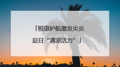 税惠护航激发炎炎夏日“清凉活力”