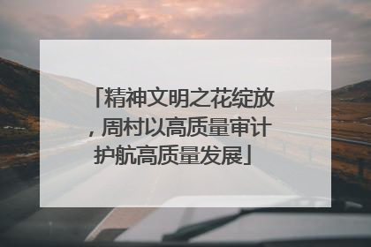 精神文明之花绽放，周村以高质量审计护航高质量发展