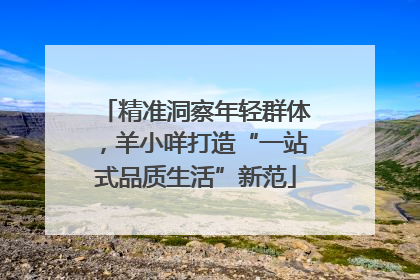 精准洞察年轻群体，羊小咩打造“一站式品质生活”新范