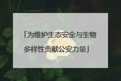 为维护生态安全与生物多样性贡献公安力量