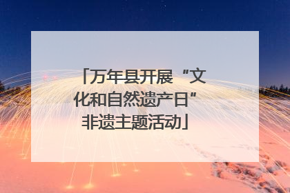 万年县开展“文化和自然遗产日”非遗主题活动