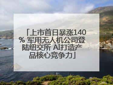 上市首日暴涨140% 军用无人机公司登陆纽交所 AI打造产品核心竞争力