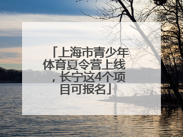 上海市青少年体育夏令营上线，长宁这4个项目可报名