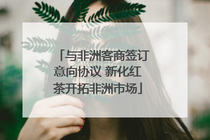 与非洲客商签订意向协议 新化红茶开拓非洲市场