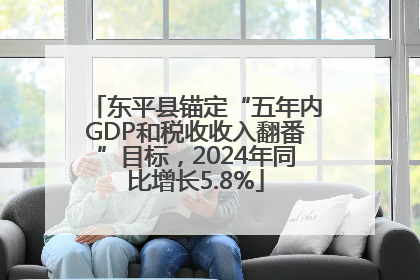 东平县锚定“五年内GDP和税收收入翻番”目标，2024年同比增长5.8%