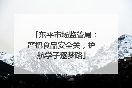 东平市场监管局：严把食品安全关，护航学子逐梦路