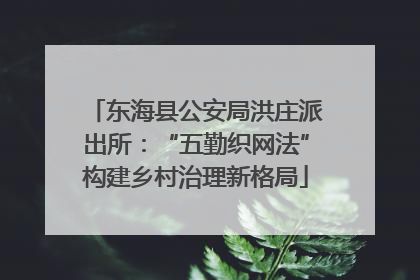 东海县公安局洪庄派出所：“五勤织网法”构建乡村治理新格局