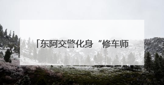 东阿交警化身“修车师傅” 暖心救助获赞