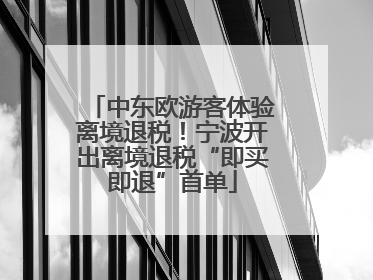 中东欧游客体验离境退税！宁波开出离境退税“即买即退”首单