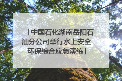 中国石化湖南岳阳石油分公司举行水上安全环保综合应急演练