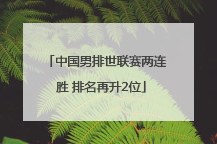 中国男排世联赛两连胜 排名再升2位