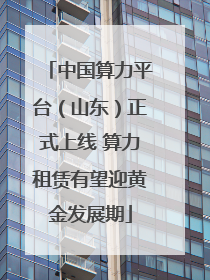中国算力平台（山东）正式上线 算力租赁有望迎黄金发展期