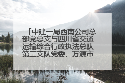 中建一局西南公司总部党总支与四川省交通运输综合行政执法总队第三支队党委、万源市草坝镇莲花院村党支部开展党建联建