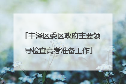 丰泽区委区政府主要领导检查高考准备工作