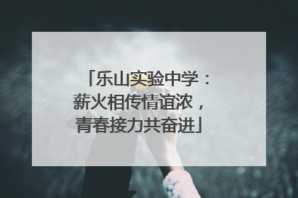 乐山实验中学：薪火相传情谊浓，青春接力共奋进