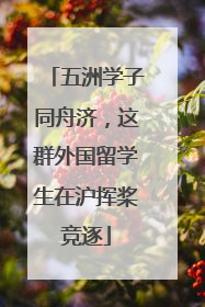 五洲学子同舟济，这群外国留学生在沪挥桨竞逐