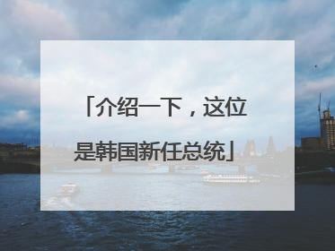介绍一下，这位是韩国新任总统