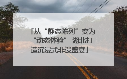 从“静态陈列”变为“动态体验” 湖北打造沉浸式非遗盛宴