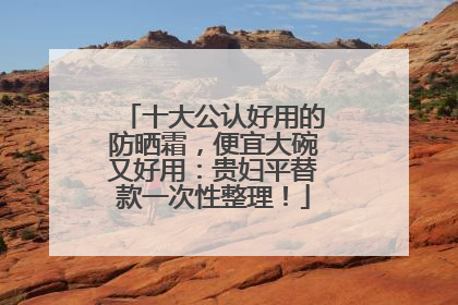 十大公认好用的防晒霜，便宜大碗又好用：贵妇平替款一次性整理！