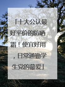 十大公认最好平价的防晒霜！便宜好用，日常通勤学生党的蕞爱
