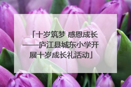 十岁筑梦 感恩成长——庐江县城东小学开展十岁成长礼活动